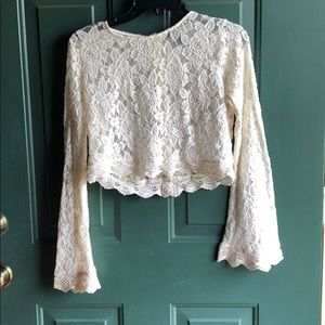 Long sleeve lace top